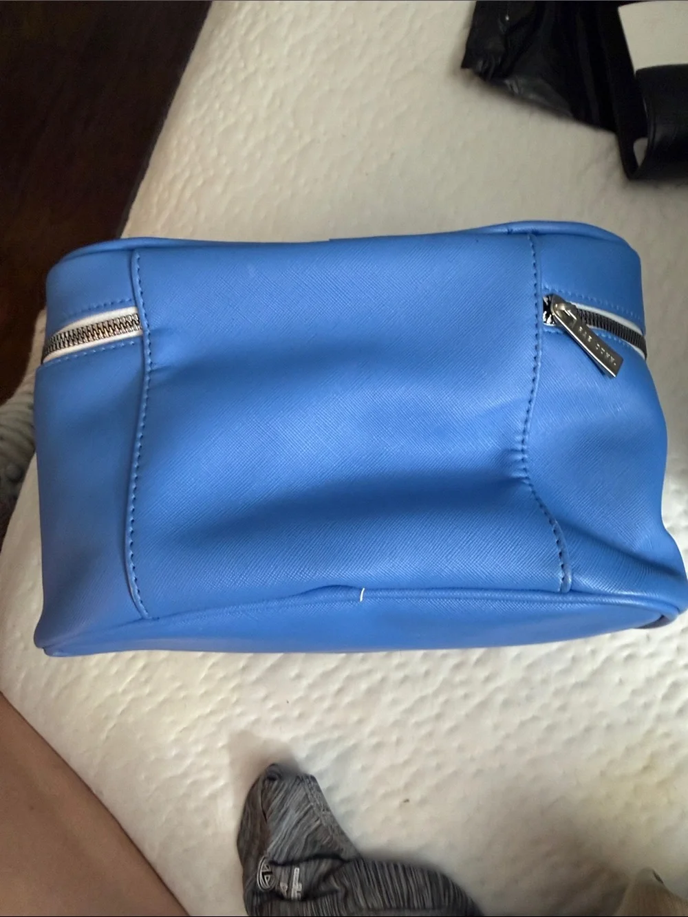 NWT Blue 'I Woke Up Like This' Cosmetic Pouch